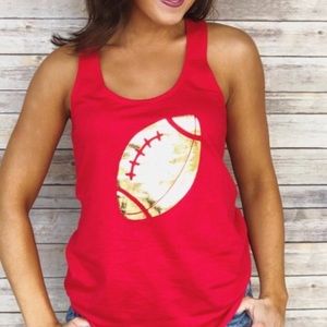 Live love game day gold football tank